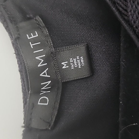 Dynamite long shirt/mini dress with leather(ette) detail. - Picture 2 of 5